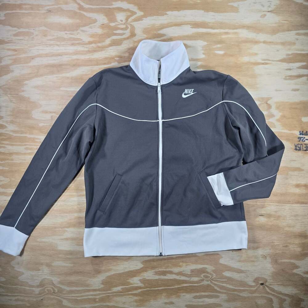 Nike Vintage Full Zip Track Jacket Gray White